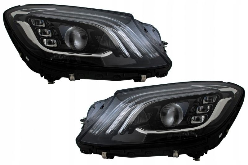 Zderzak przód, tył + lampy LED + grill + progi MERCEDES S W222 13- AMG