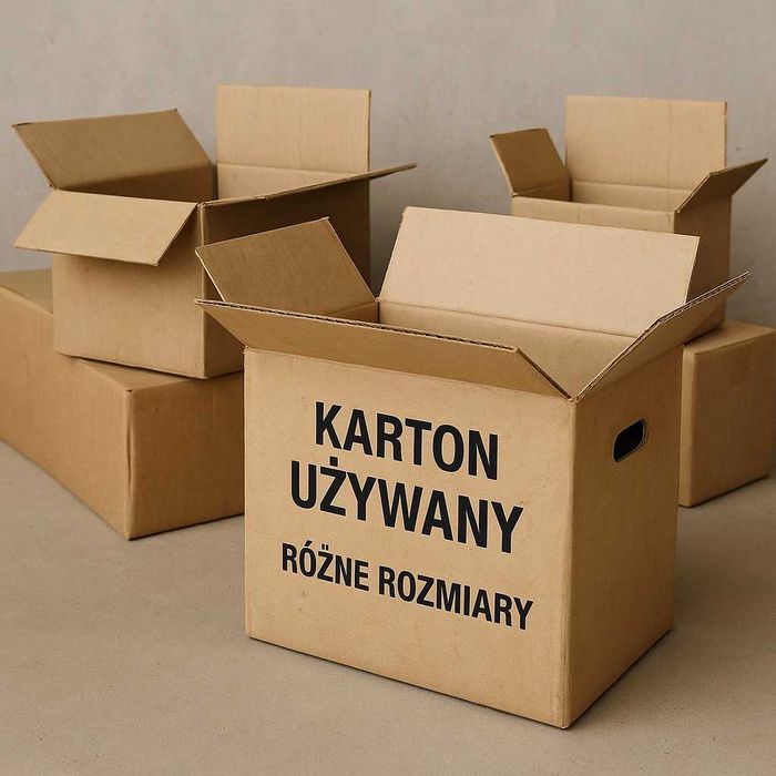 Karton używany na paczki, do przeprowadzki, wysyłki, suchy, mocny