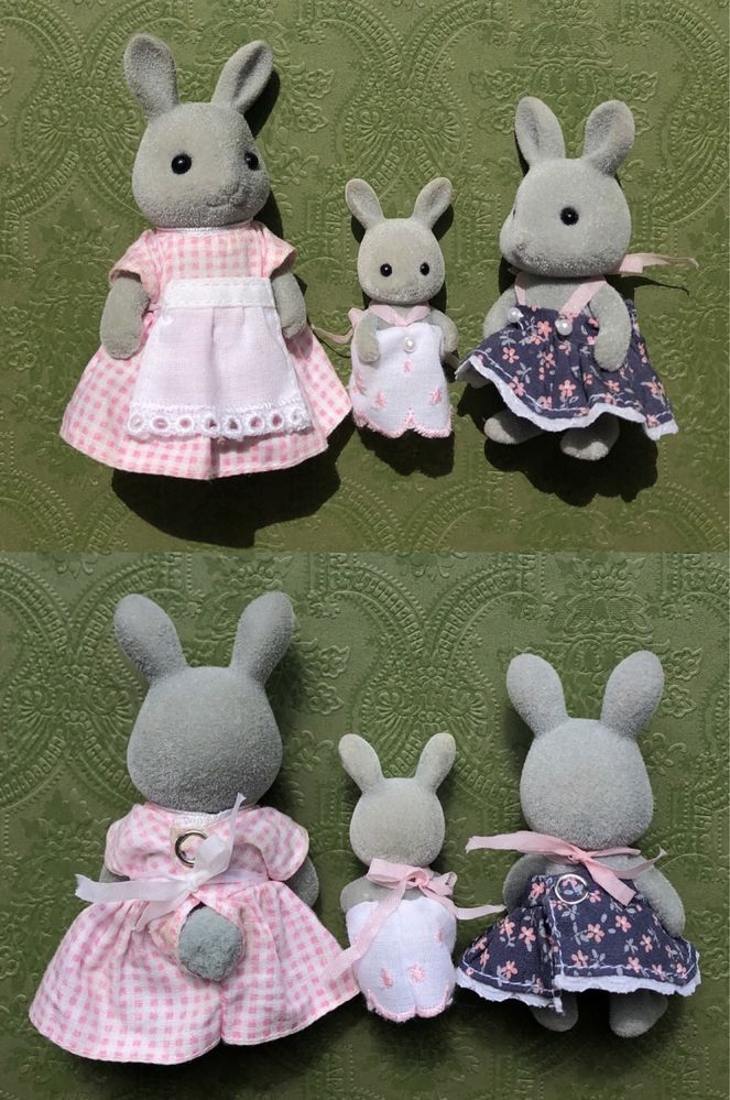 Domek Sylvanian Families Epoch 1985 vintage rodzina królików huśtawka