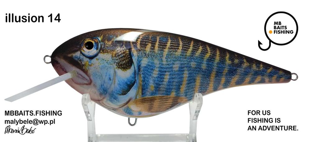 Wobler szczupak/sum illusion 14cm Hand Made