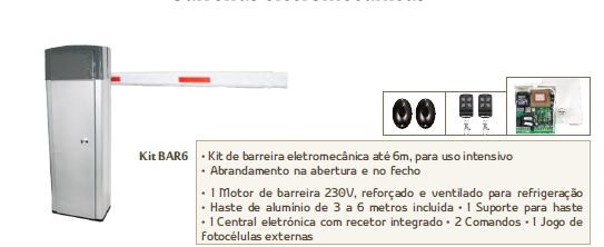 Kit Barreira Electromecânica BAR6 AUTOMATEASY