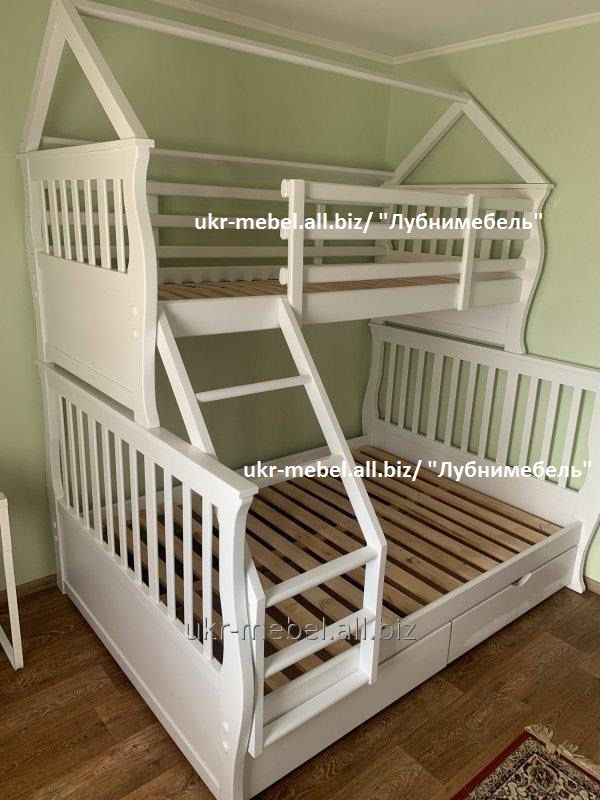 Ліжко двоярусне дерев'яне Джонатан90 (кровать двухъярусная)