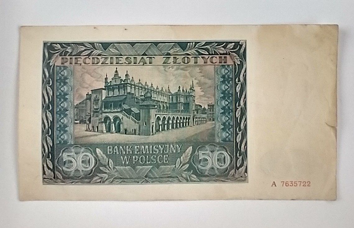 banknot  50 zł , Polska  , 1941