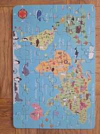 Puzzle drewniane swiat