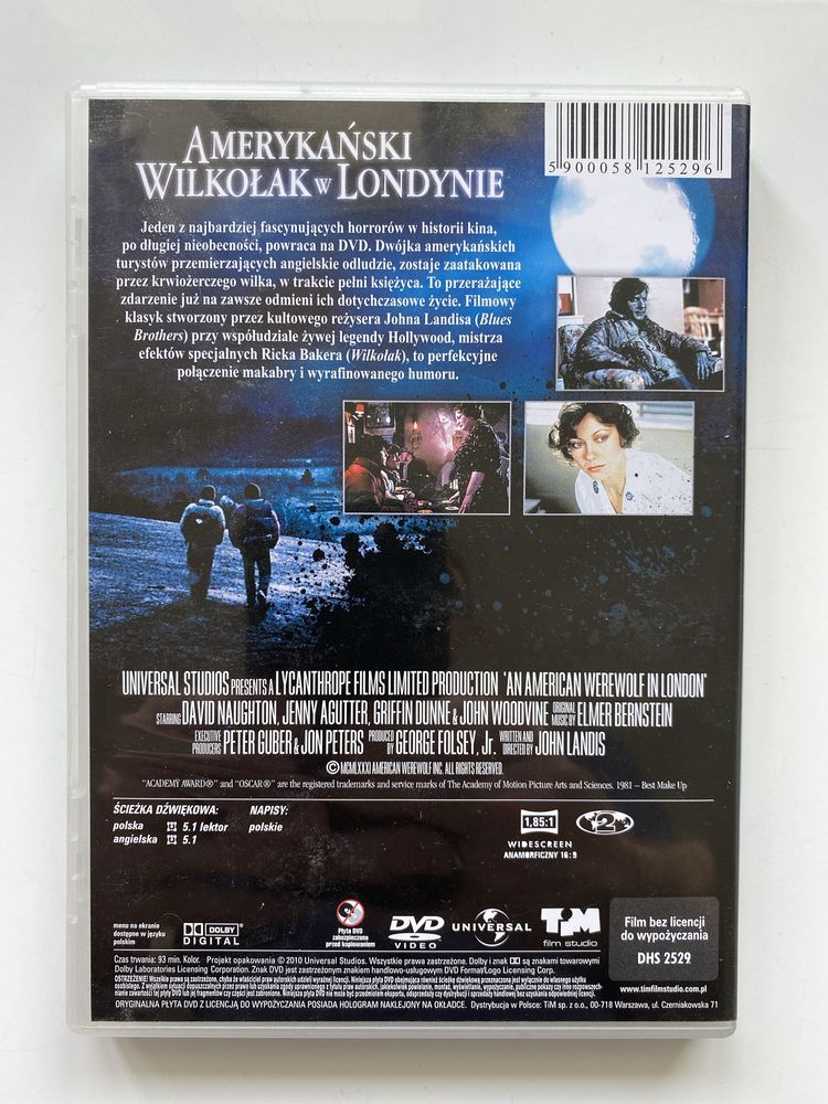 Amerykański Wilkołak w Londynie DVD - Polski Lekto - stan idealny