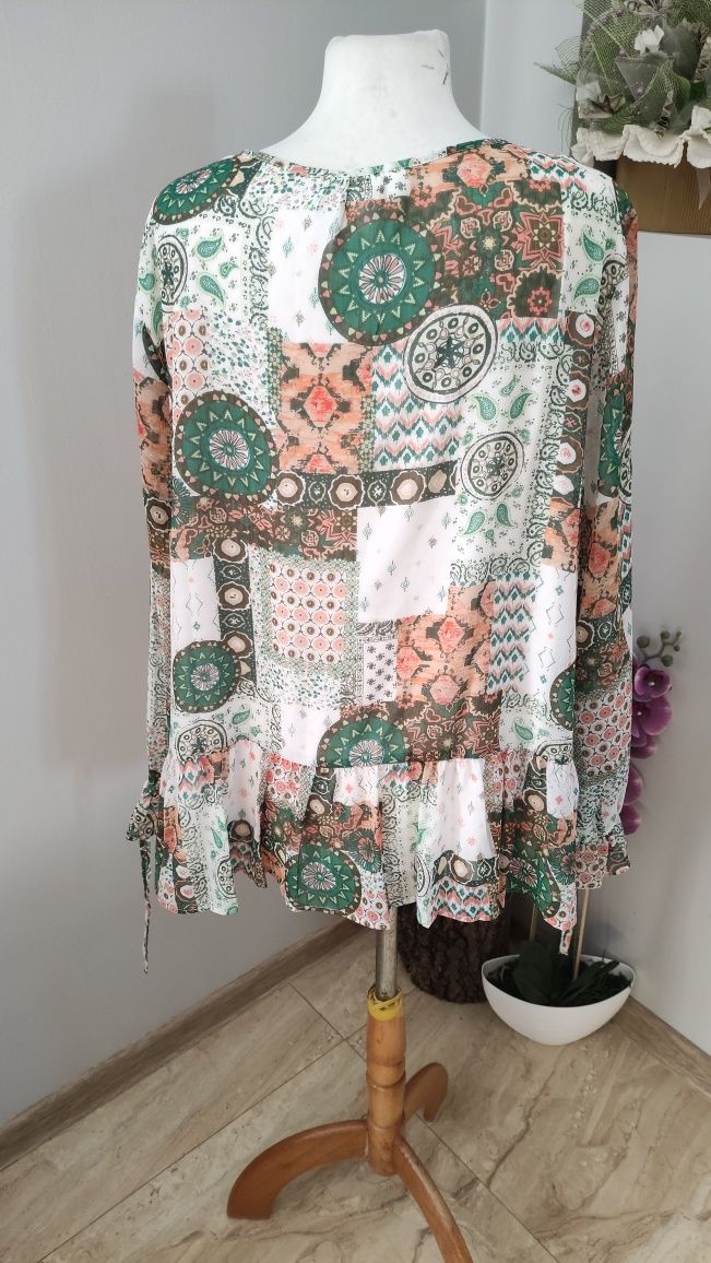 Tunika koszulowa Boho vintage 46 nowa