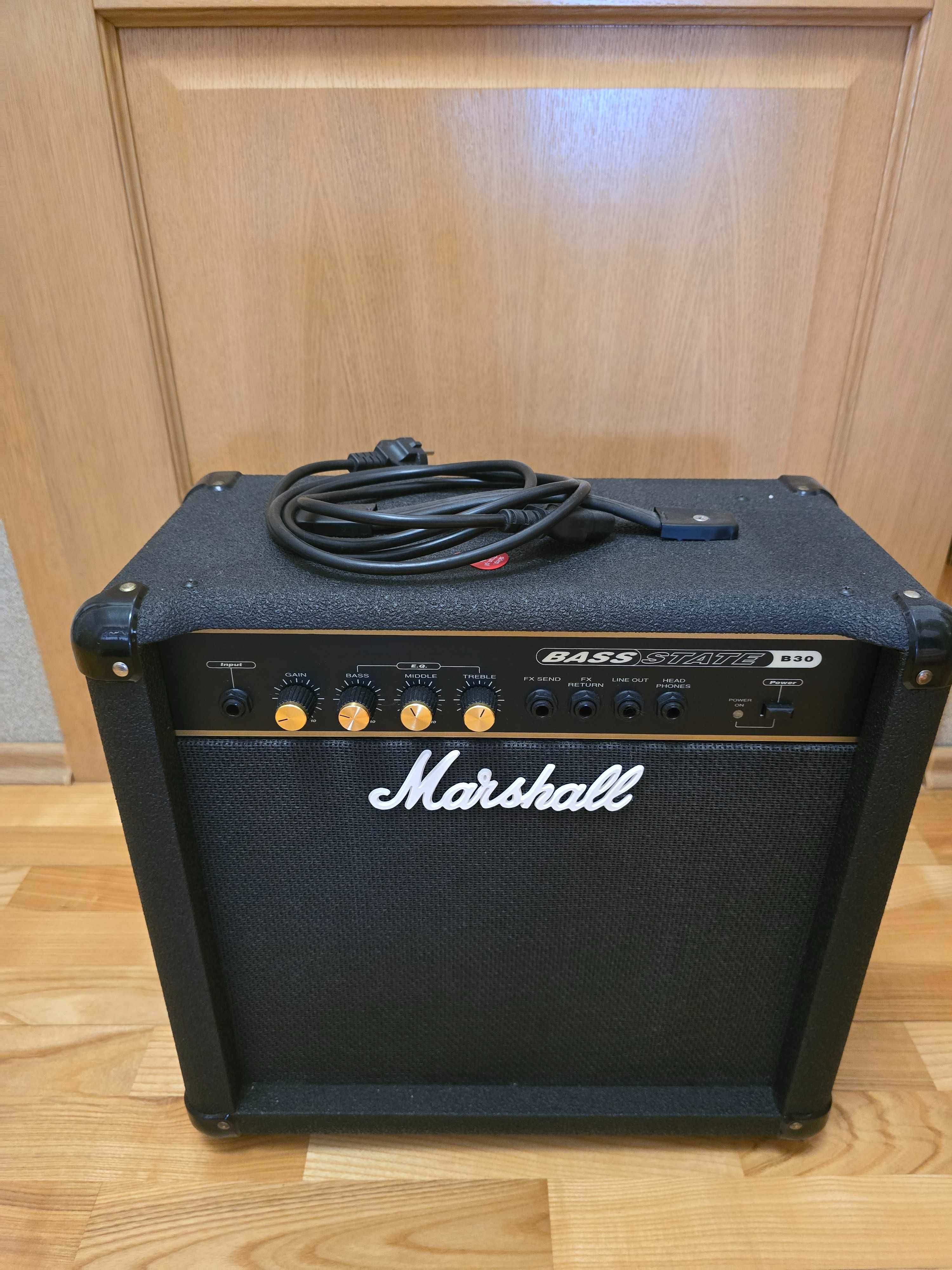 Gitara basowa Ever Play i wzmacniacz Marshall B30, cały zestaw !