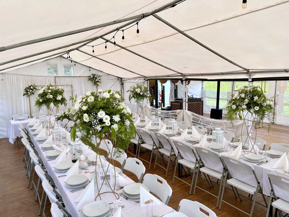 Wynajem Namiotów, podłoga drewniana wynajem, stoły, krzesła, Namioty