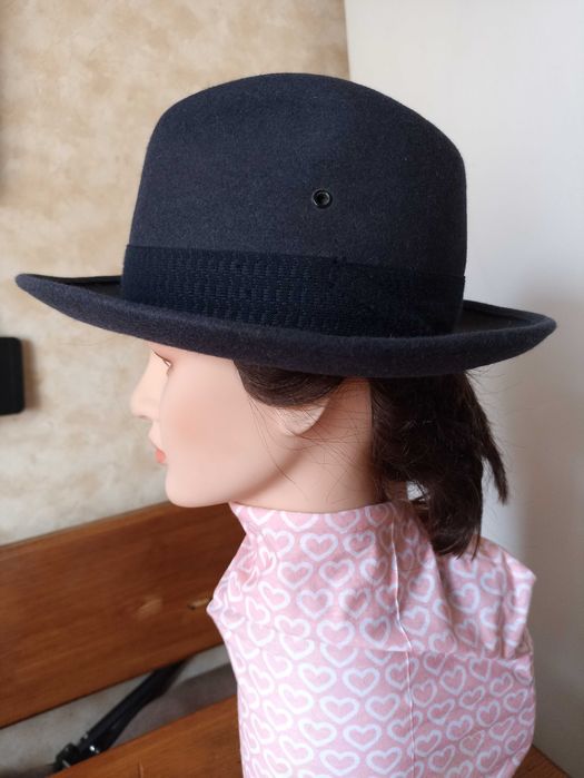 Капелюх федора трилбі botta з вовни та з шкіряною вставкою розмір 54