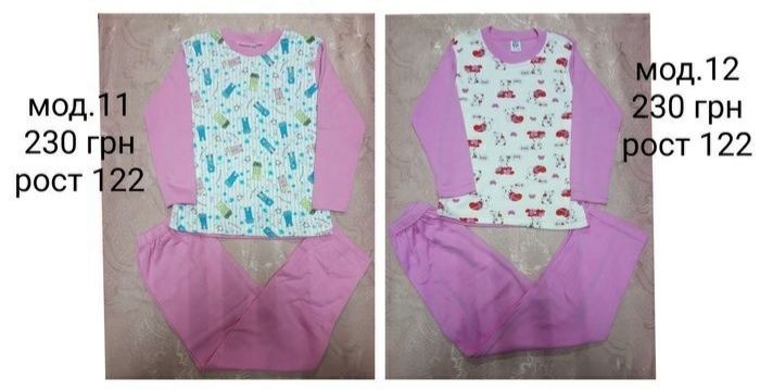 Пижамы детские и подростковые на мальчиков и девочек