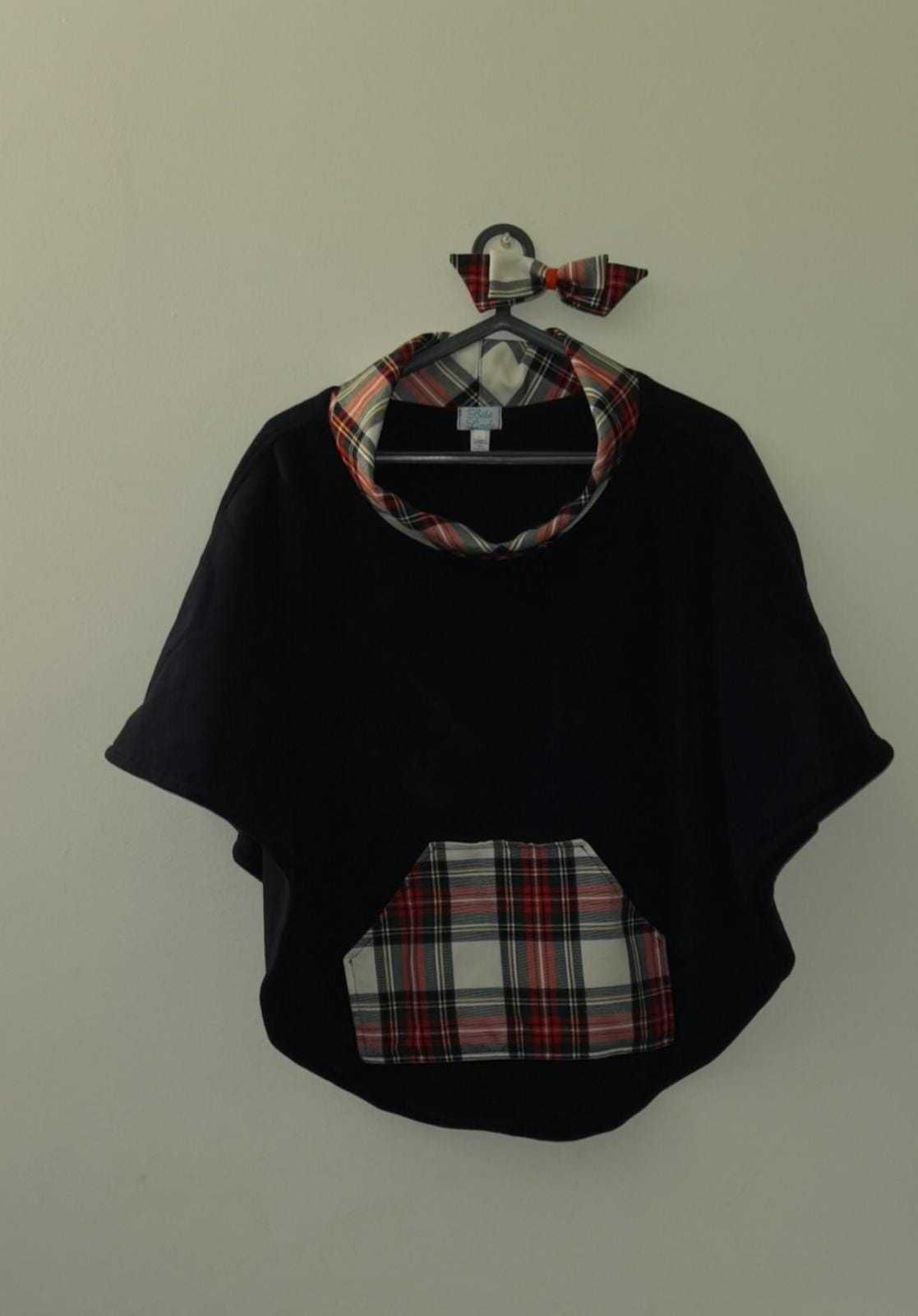 Poncho com gancho + vestido 6A