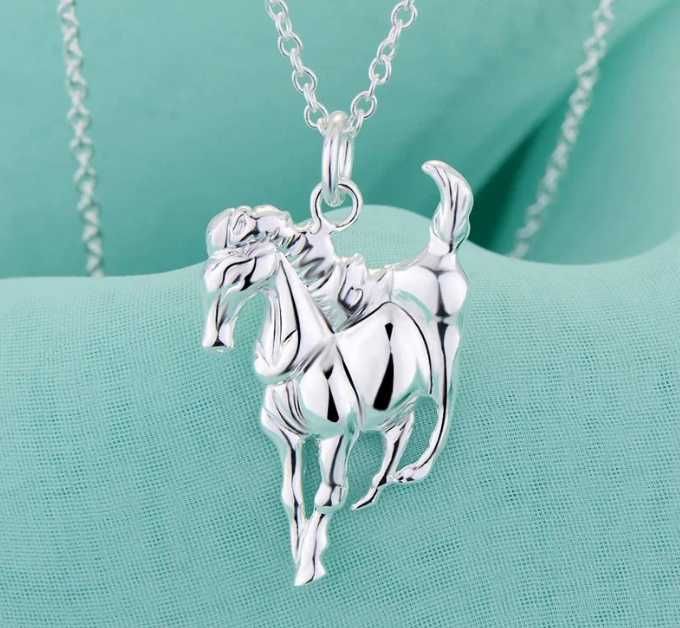 Colar de cavalo de prata unissexo NOVO ENVIO GRÁTIS