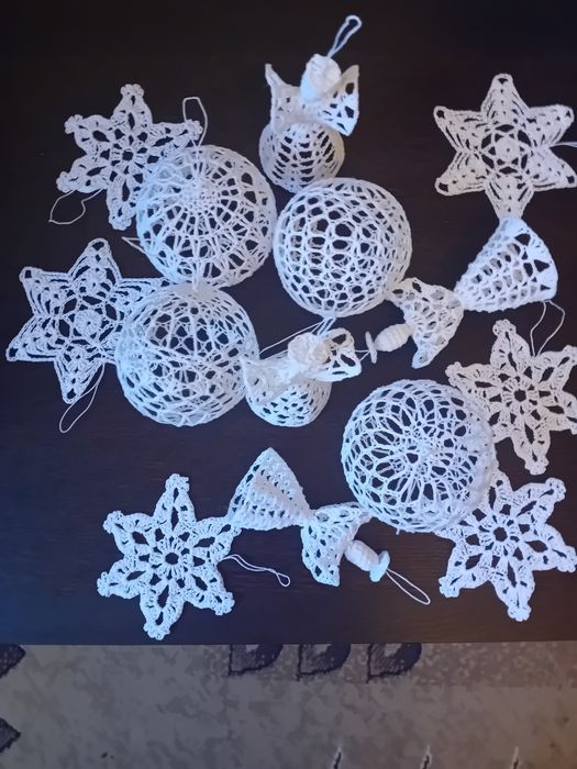 Ozdoby szydełkowe na choinkę