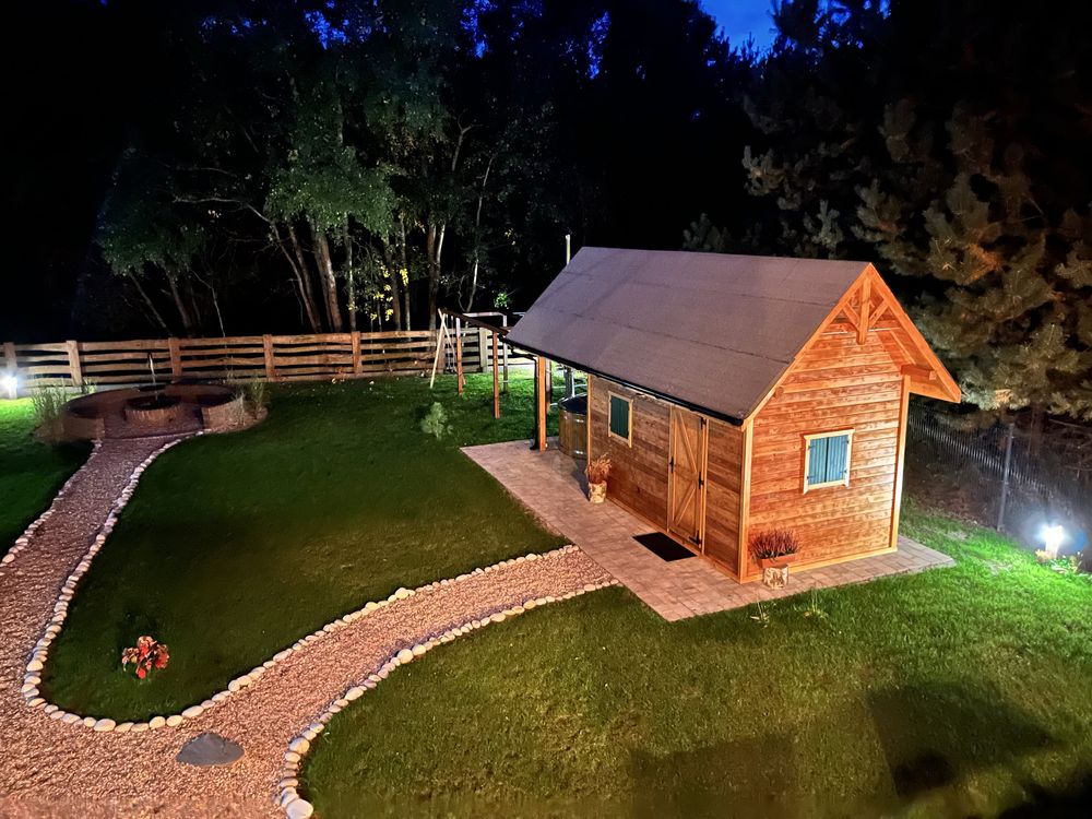 Dom z bala na wynajem sauna jacuzzi na 12 osób.