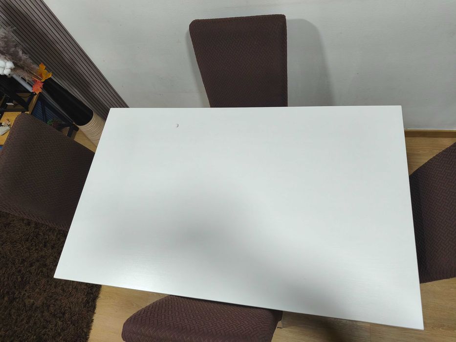 Mesa da Jantar Extensível em Madeira Branca