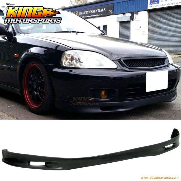 Lip / Spoiler frontal Honda Civic EK, EJ 99-01 2, 3, 4 portas Spoon style PU(plástico)