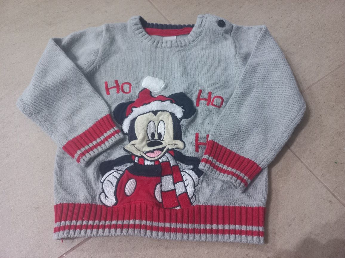 Sweterek C&A świąteczny z myszka MIKI 86