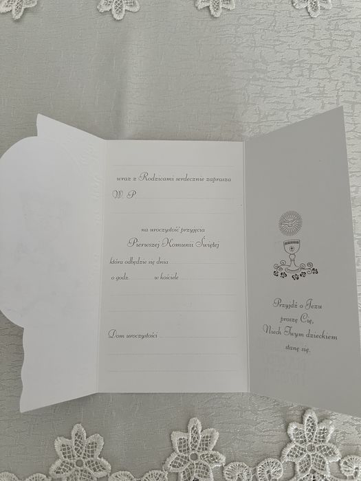 Zaproszenia na komunię