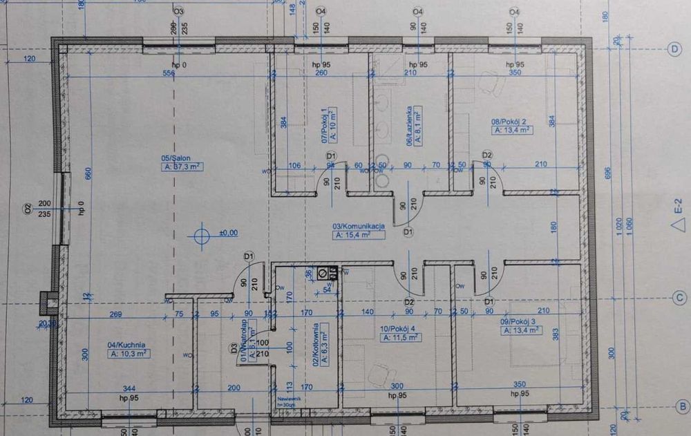 Dom jednorodzinny typu stodoła o powierzchni 130 m2