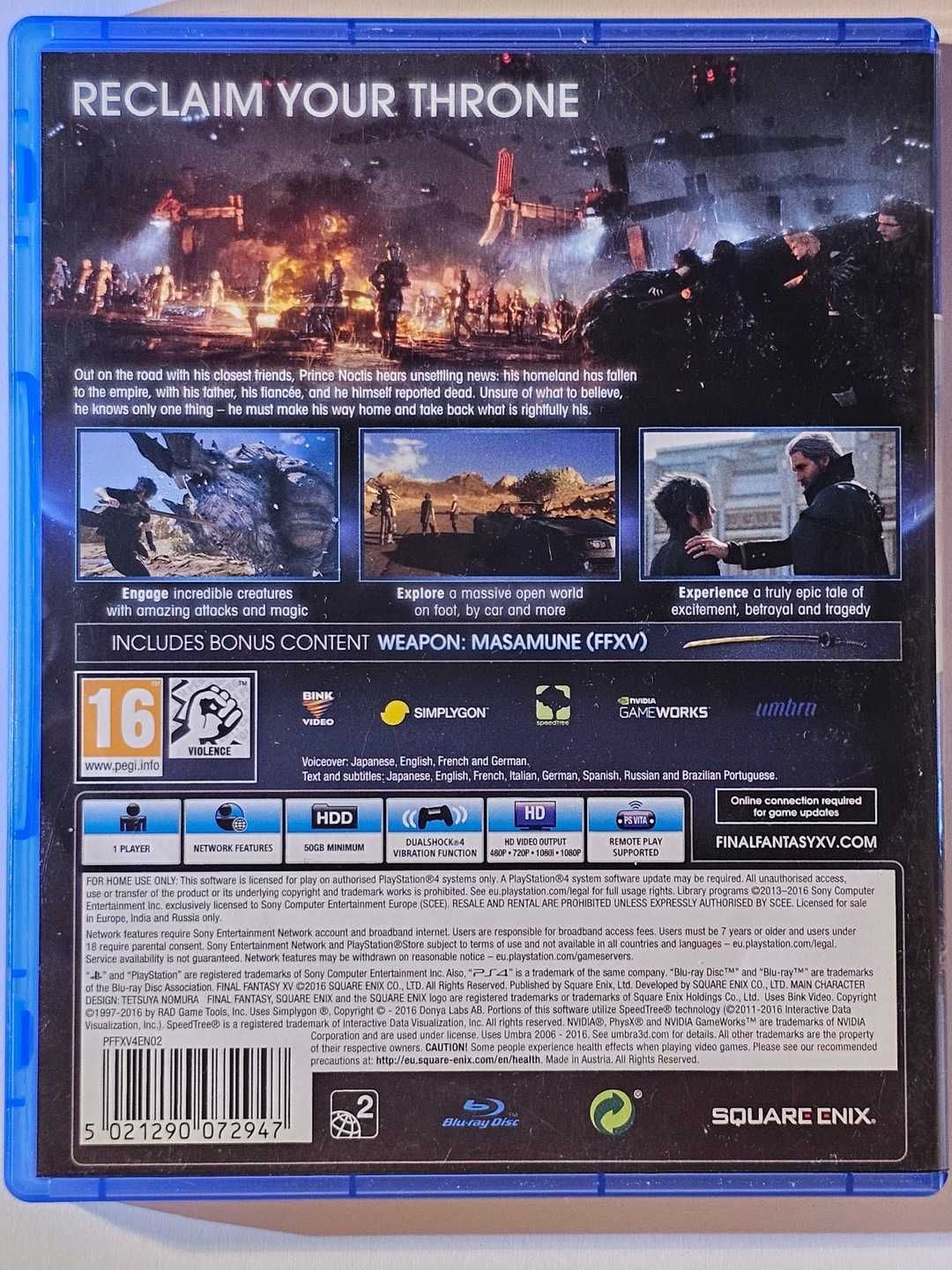 Final Fantasy XV | GRA PS4 | PlayStation 4 | ENG