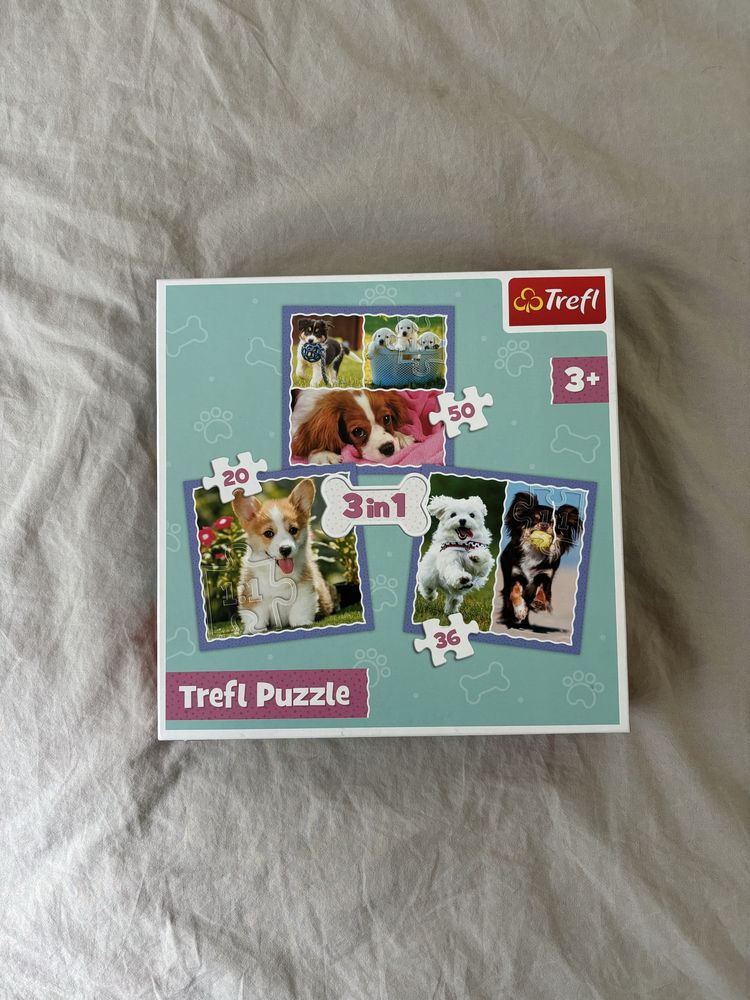 Trefl puzzle 3w1 urocze pieski 3+