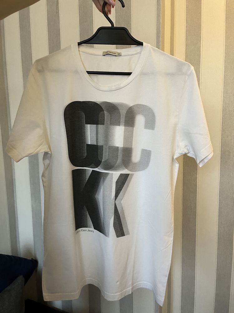 koszulka biała Calvin Klein Jeans CK