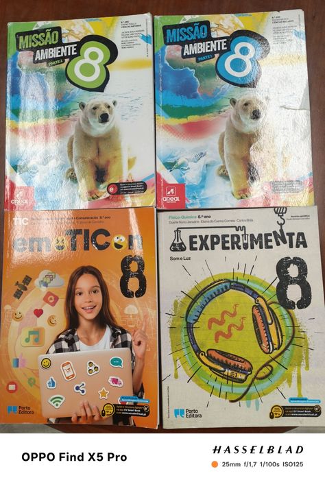 Manuais do 8* ano.