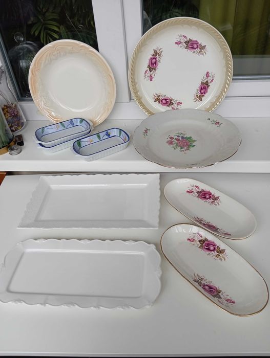 Блюдо  кришталеве, фарфорове