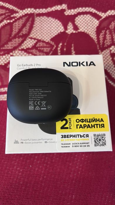 Наушники Nokia Go Earbuds 2 Pro TWS-222 ENC Black Гарантия
