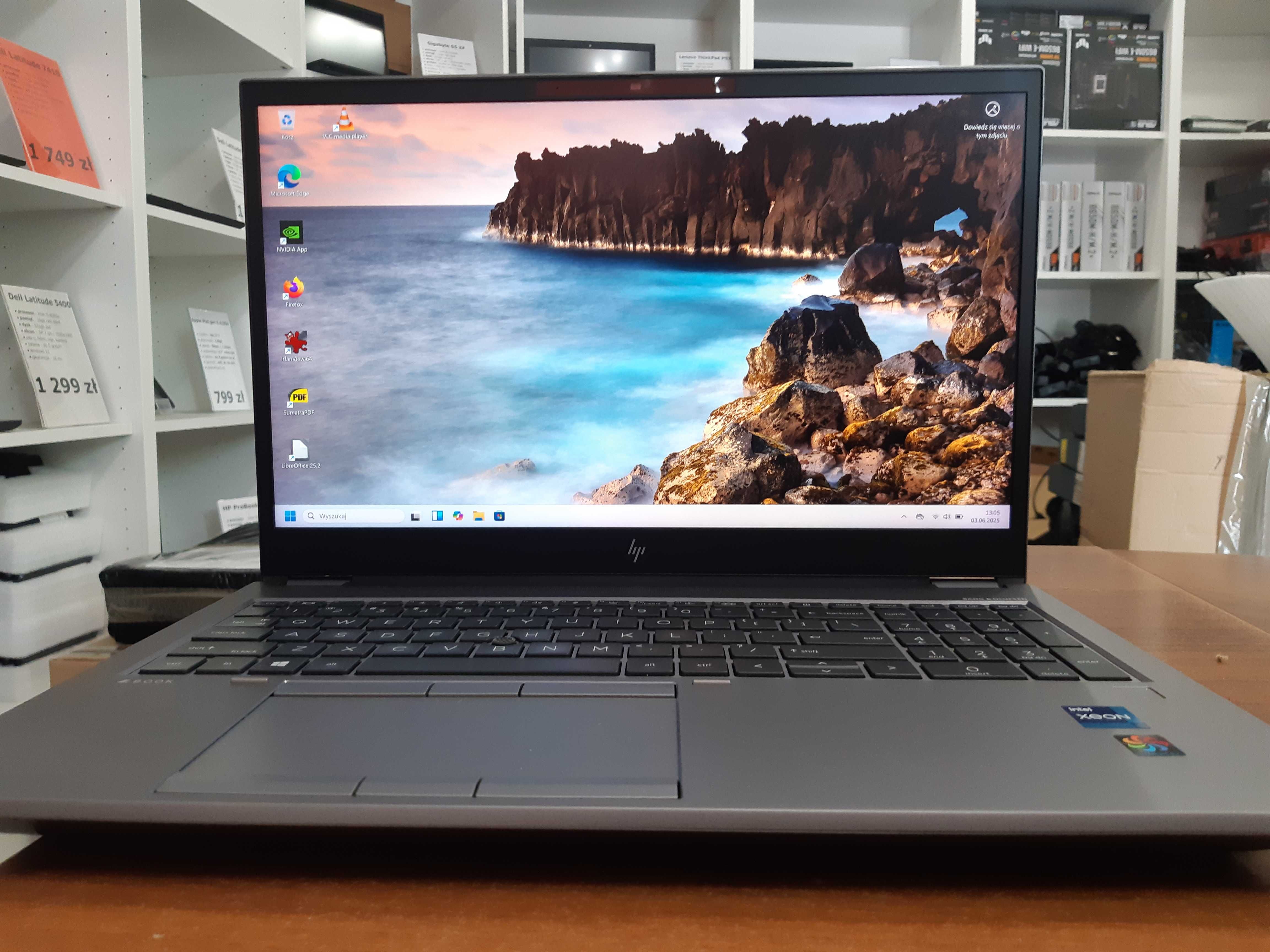 HP Zbook Fury 15 G8 Xeon 8r/16w 64gb 1tb RTX A2000 Ekran 4k FV23% RATY