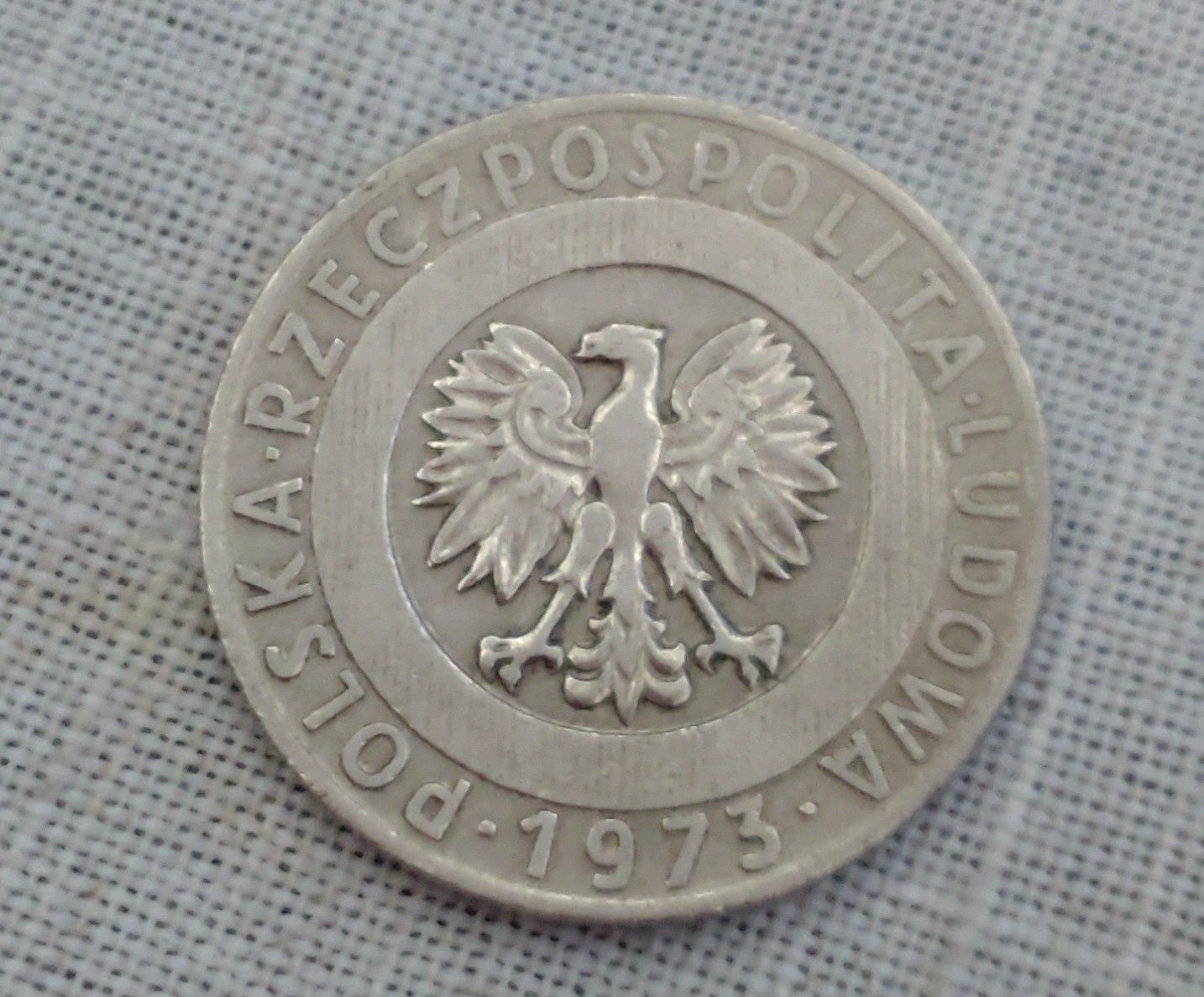 Moneta kolekcjonerska 20 zł. z 1973 r. bez znaku mennicy .