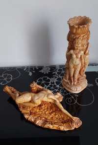 Wazon i figurka z alabastru