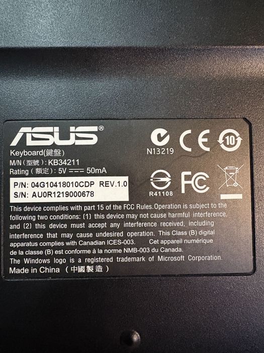 Teclado Asus (por fio)