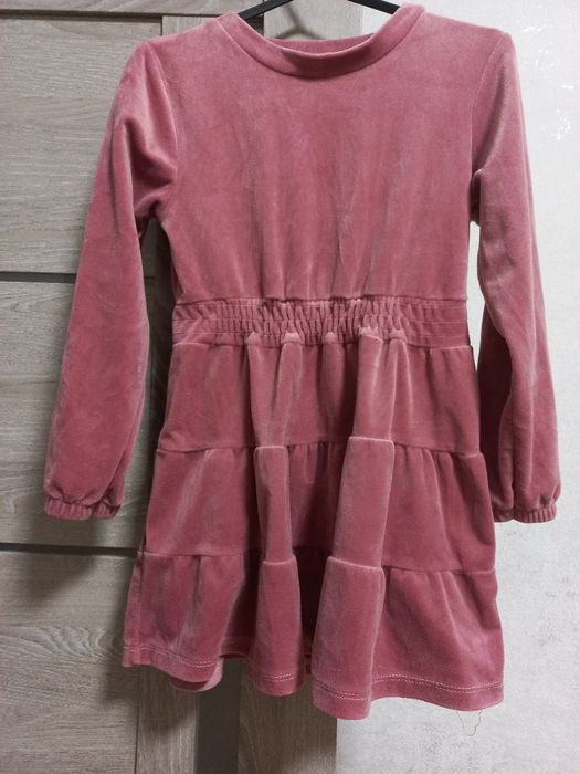 Оксамитова сукня 7р. Рожево-бузкова.