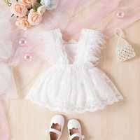 Sukienka dla dziewczynki wesele chrzest urodziny biała 110 cm NOWA