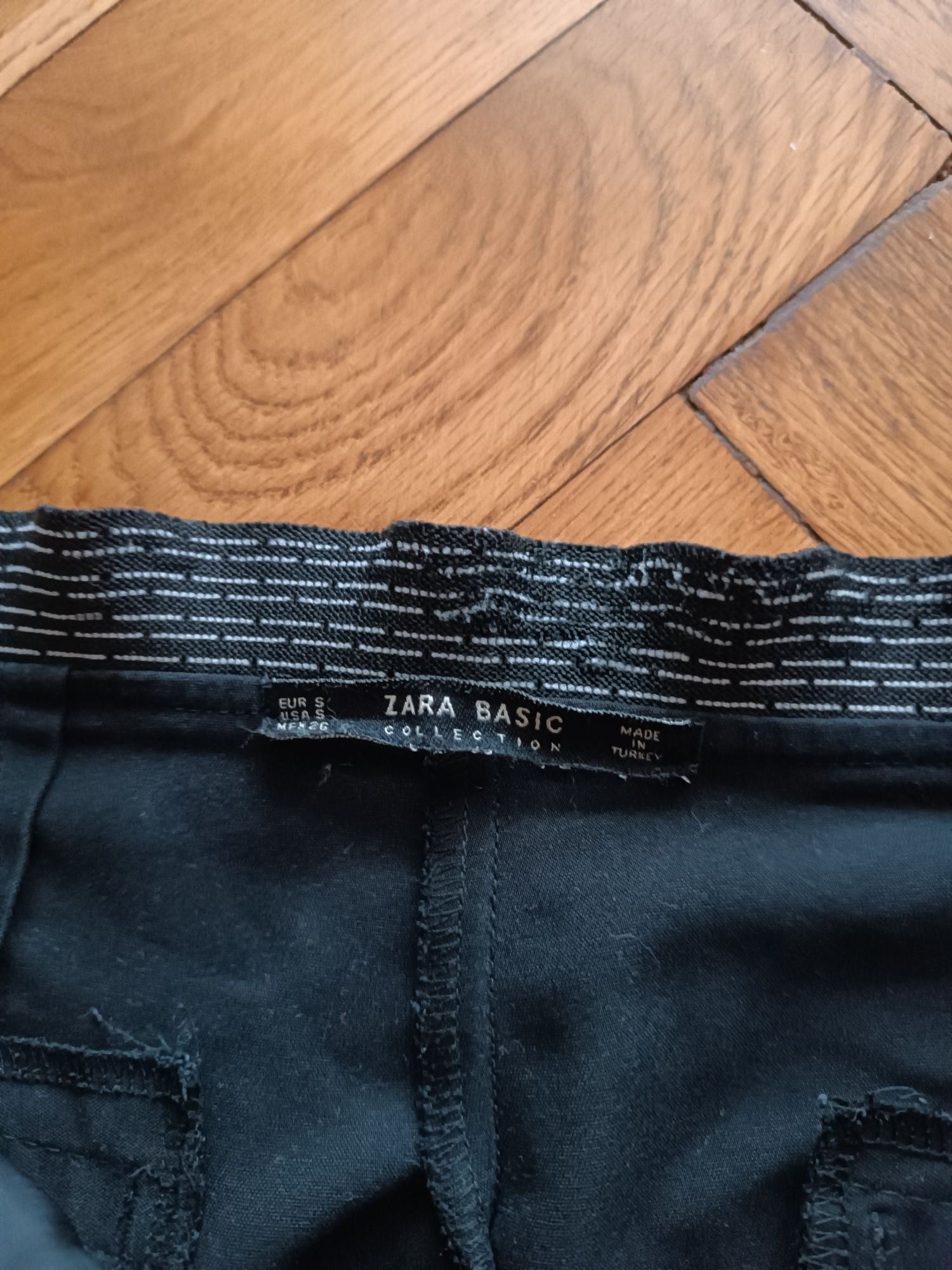 Czarne spodnie 7/8 ,Zara Basic , rozmiar S