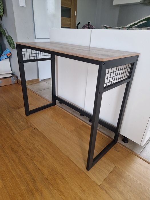 Konsola 90x40 cm mała dostawa Kraków metalowa loft antracyt