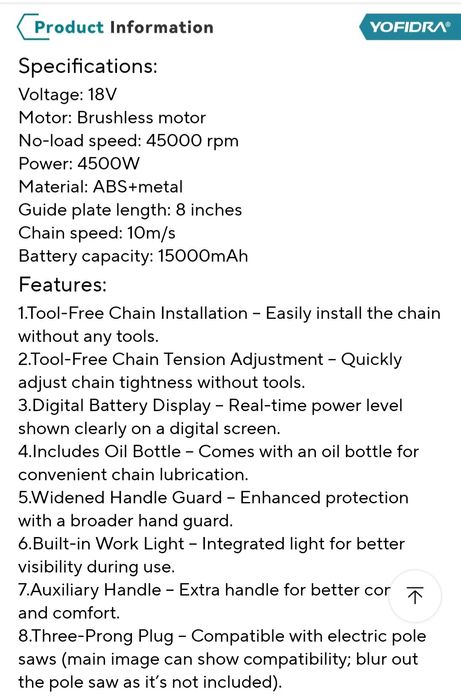 Podadora /Serra eléctrica de Mão