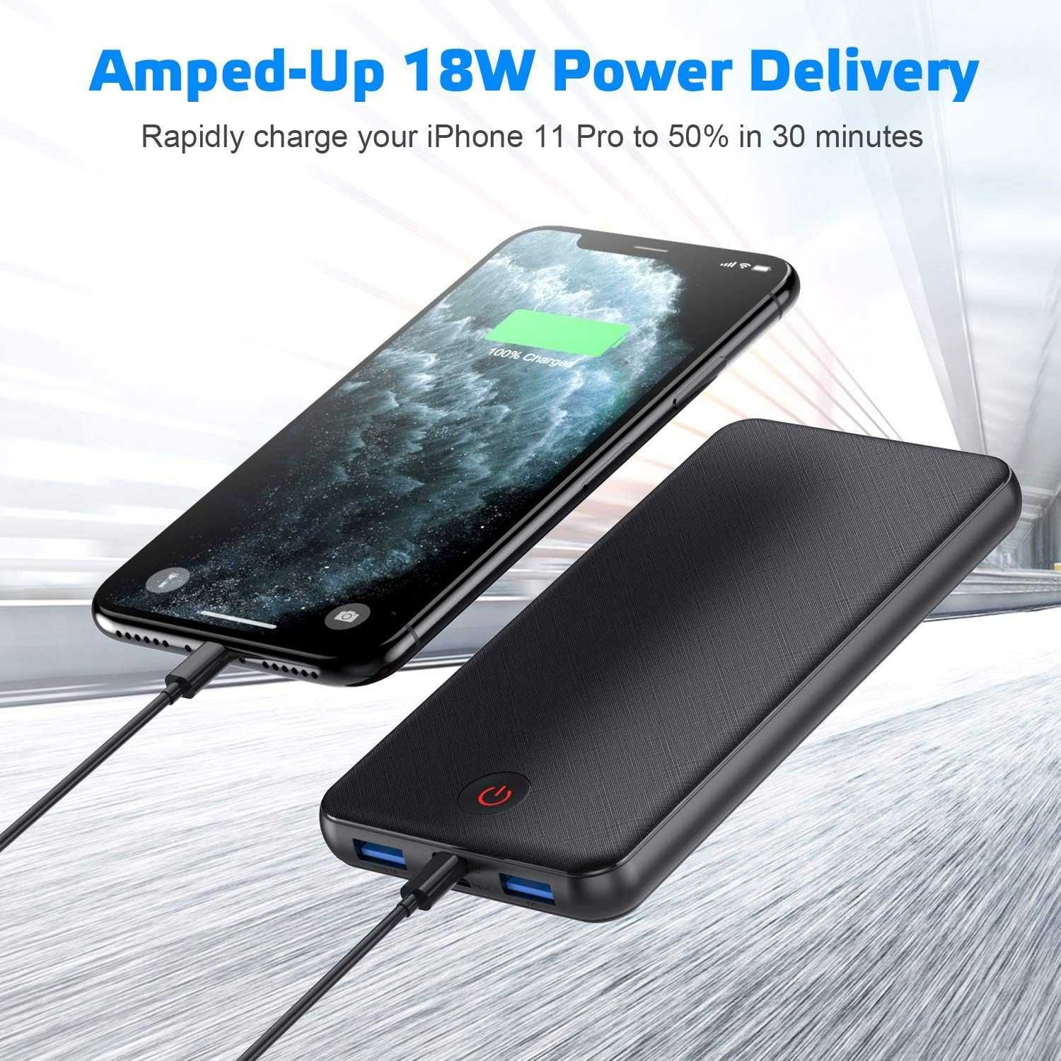 Yacikos Powerbank 26800mAh 2x USB USB-C PD 18W Ładowarka PD 3.0 QC 3.0