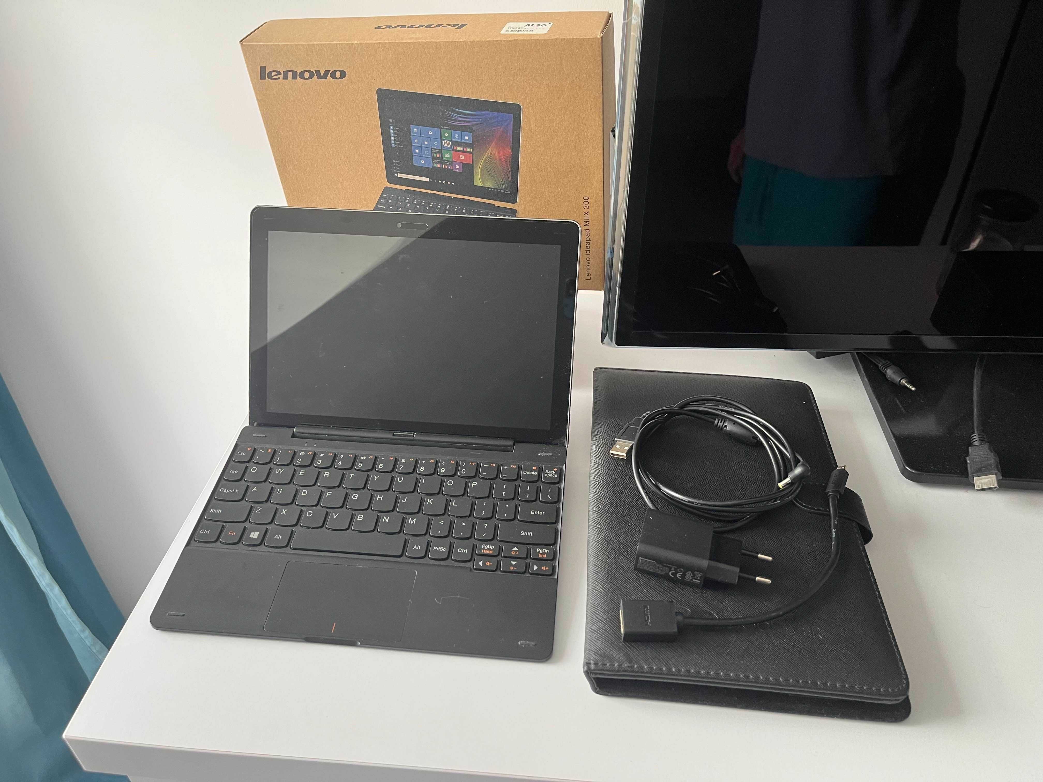 Tablet Lenovo Miix 300 z Windows 10 + klawiatura + akcesoria