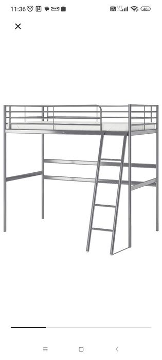 Łóżko na antresoli, Ikea Svärta