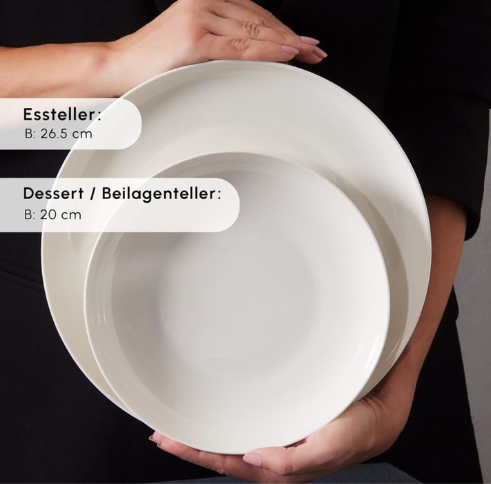 Zestaw porcelanowy KARACA Allure 41 el. – dla 12 osób, elegancki