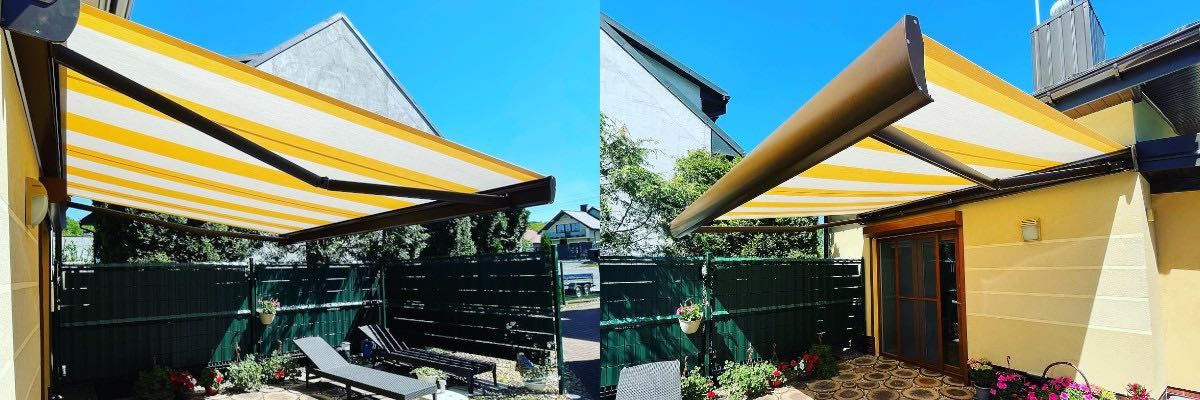 MARKIZA Tarasowa NA WYMIAR Markizy Zadaszenia Tarasowe Ogrodowe Ogród