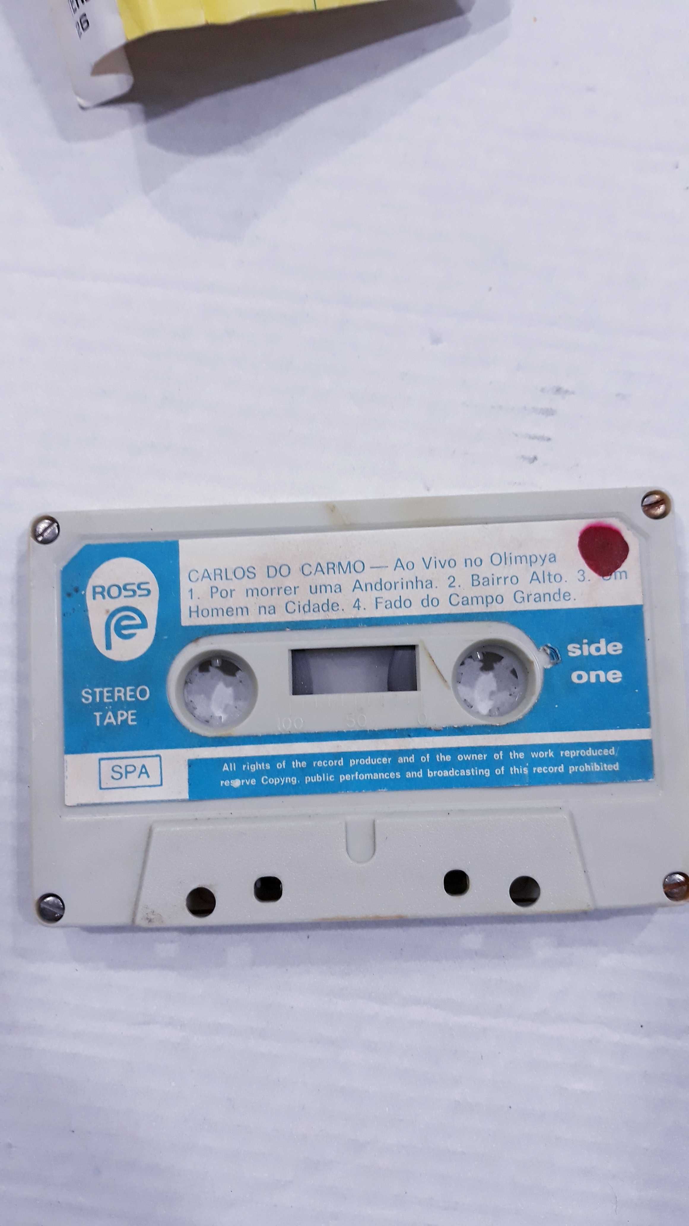 Cassete musica muito antiga.  Carlos do Carmo