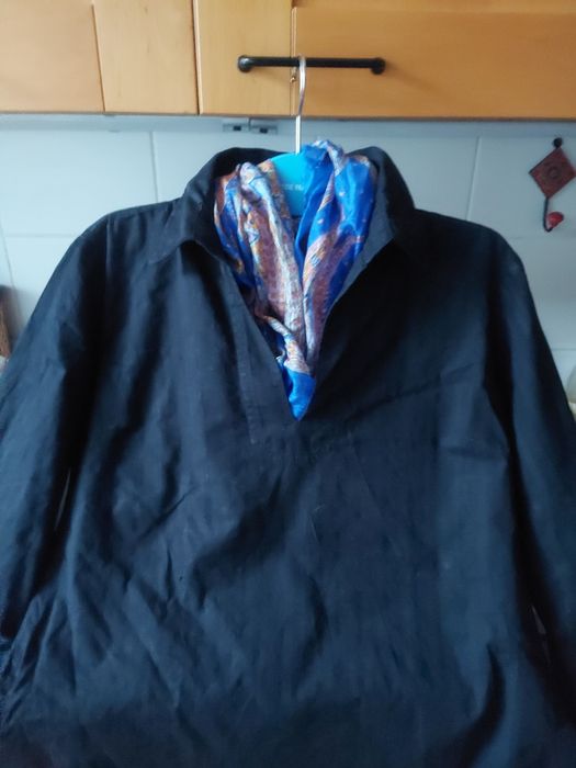 Atmosphere zgrabna bluzka/tunika cotton black ażur r L/40 - 42