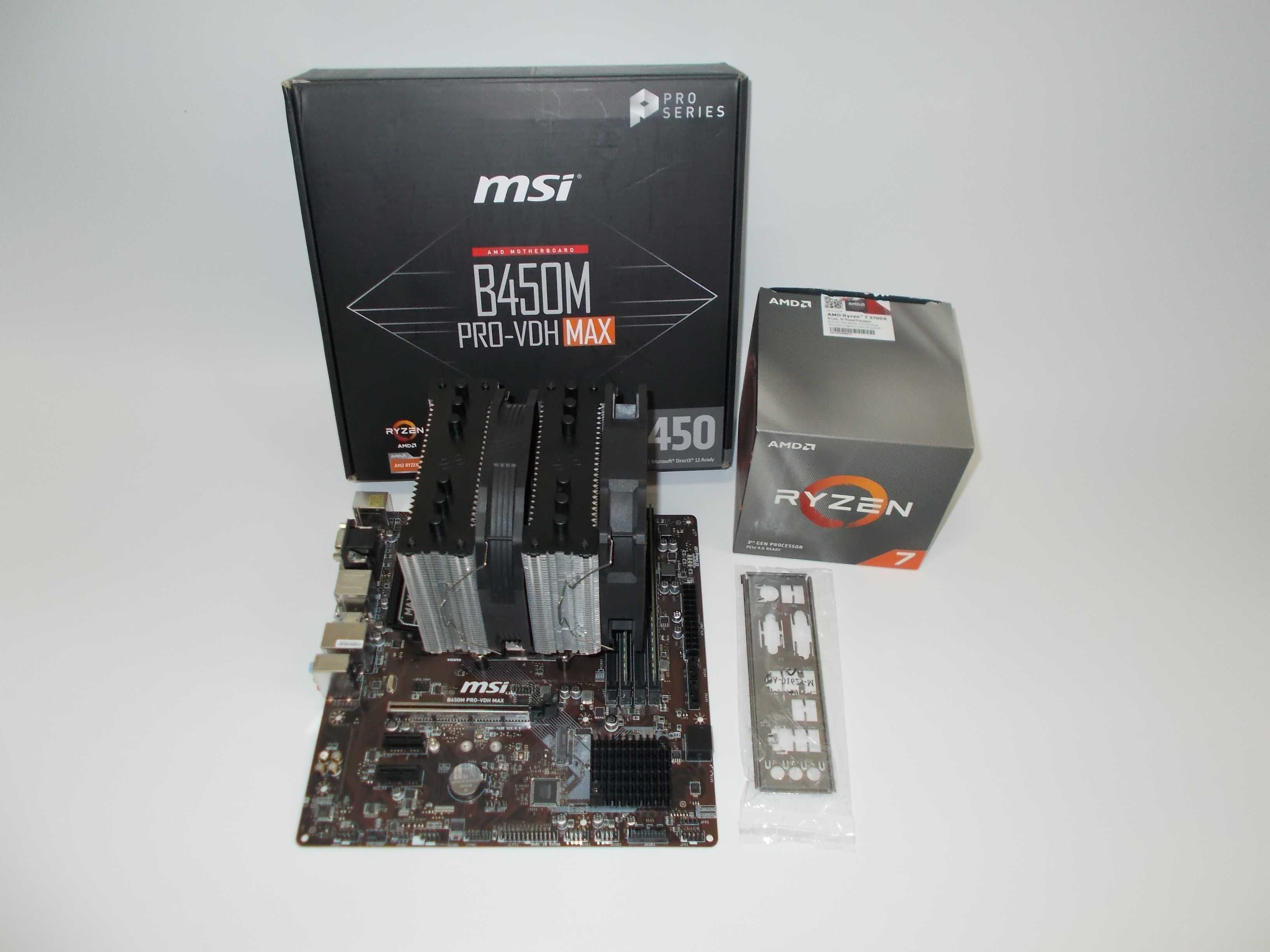 Ryzen 7 3700X + B450M + 32GB DDR4 - Prakt. nowe / Gwar. 6-mc / Sklep