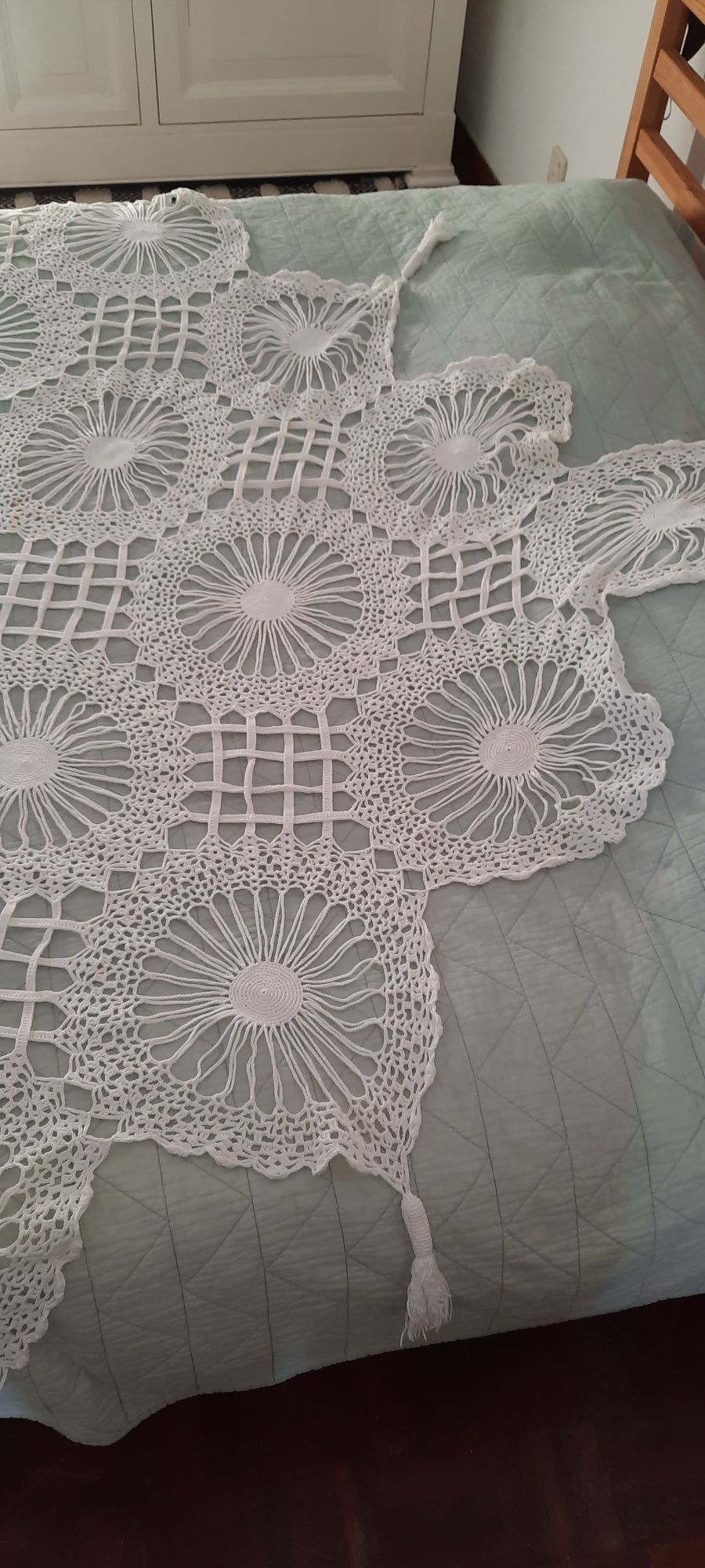Toalha de mesa em crochet