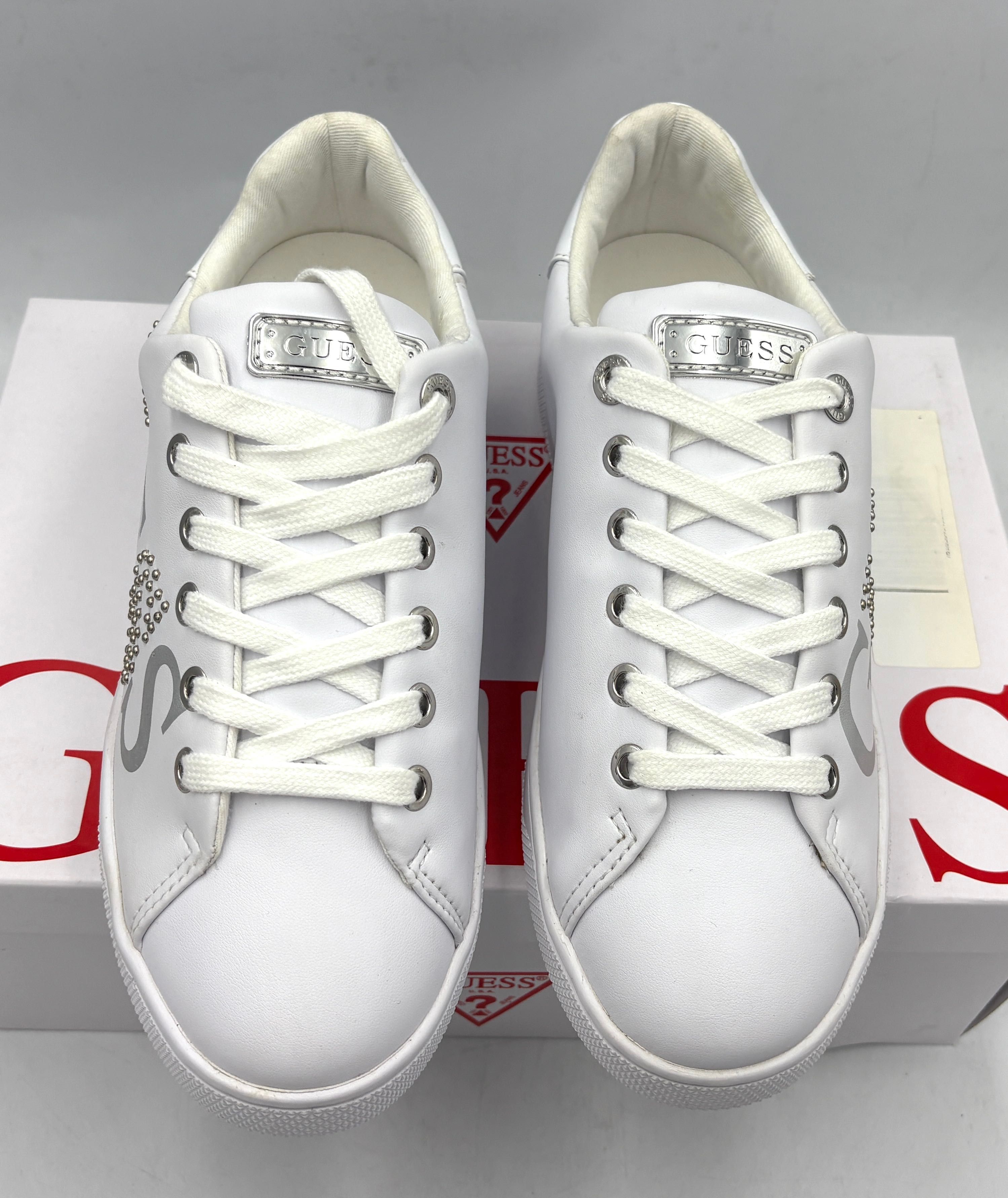 ‼️Nowe oryginalne trampki sneakersy GUESS Riderr białe 38 AZ 176