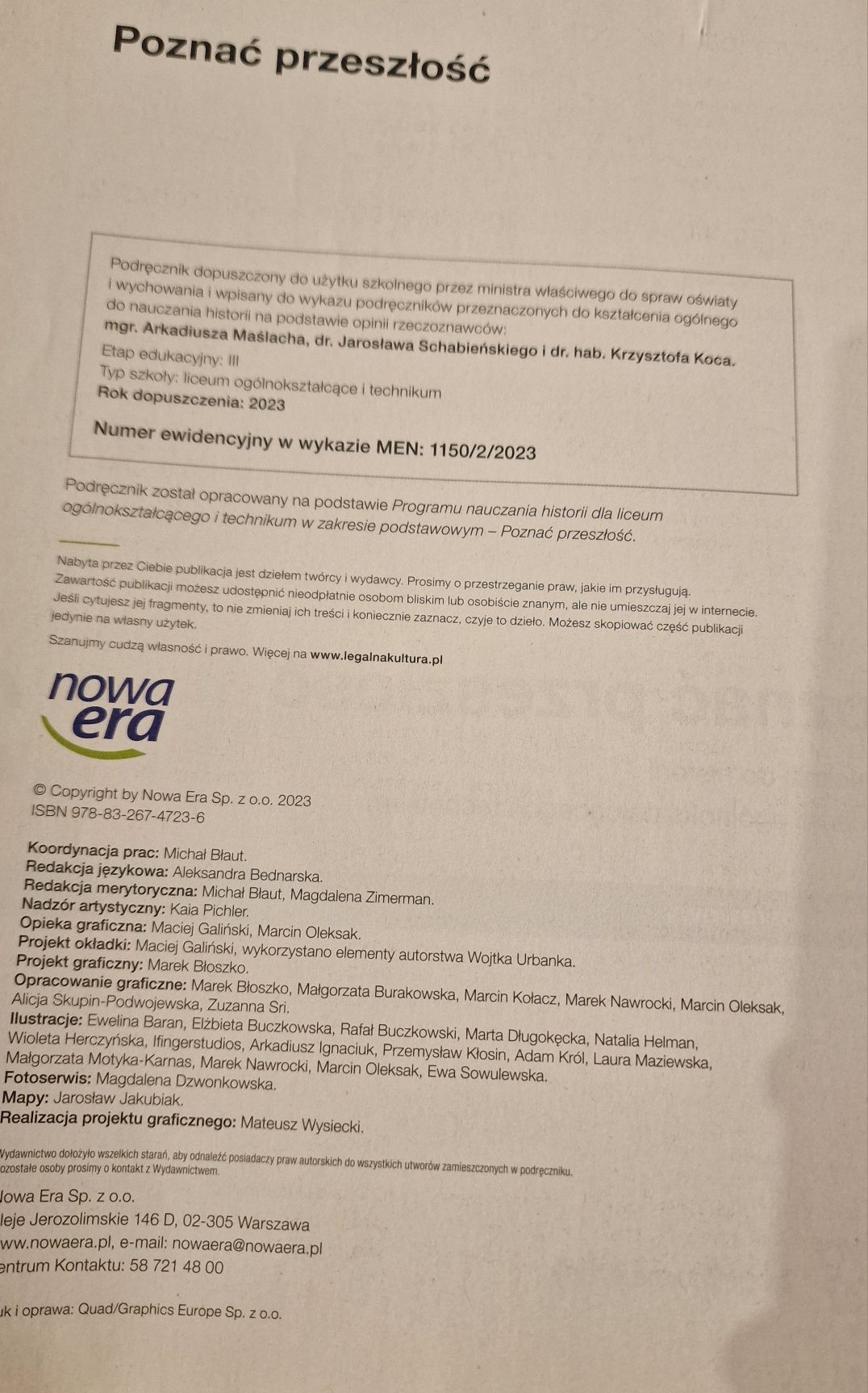 Podręcznik do historii Poznać przeszłość 2, zakres podstawowy