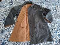 Parka Burberrys' - dupla face azul escuro/castanho - Usada